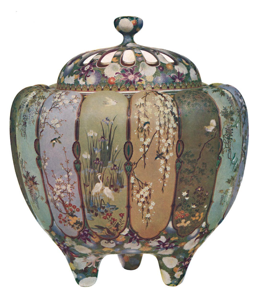 Queimador de incenso japonês - Cloisonné ware, 1914. de Unbekannt