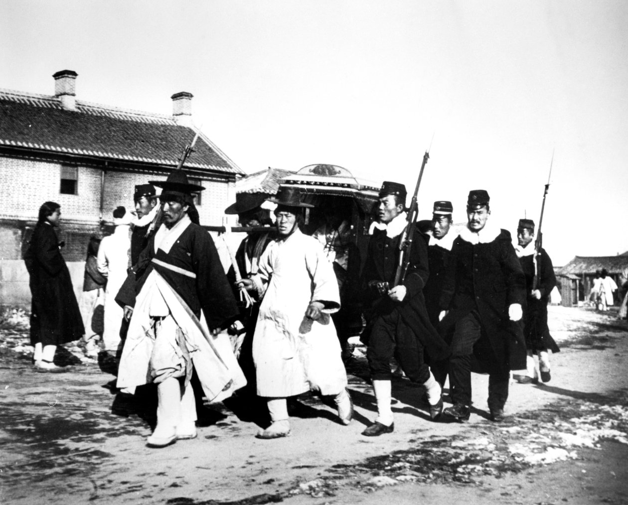 Oficiais e soldados japoneses, Coréia, 1900 de Unbekannt