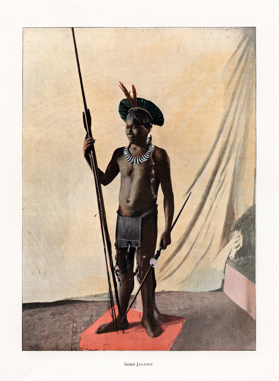 Índio Jauapiry com armas, Brasil, século XIX de Unbekannt