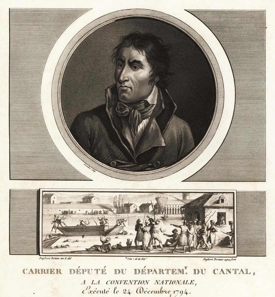 Jean-Baptiste Carrier, Deputado do Departamento de Cantal na Convenção Nacional, guilhotinado 1794 de Unbekannt