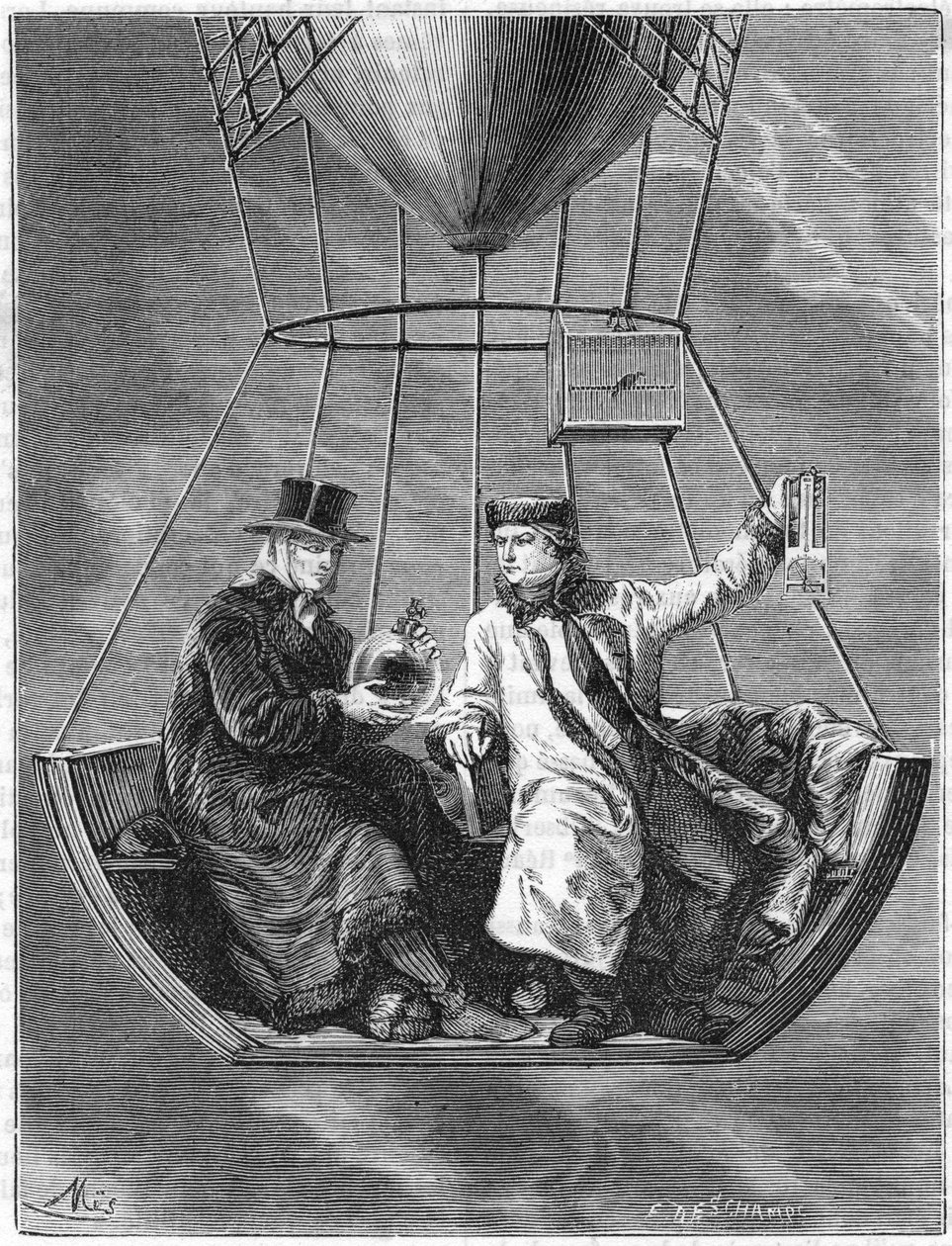 Jean Baptiste Biot e Joseph Louis Gay-Lussac, cientistas franceses, 1804 1870 de Unbekannt