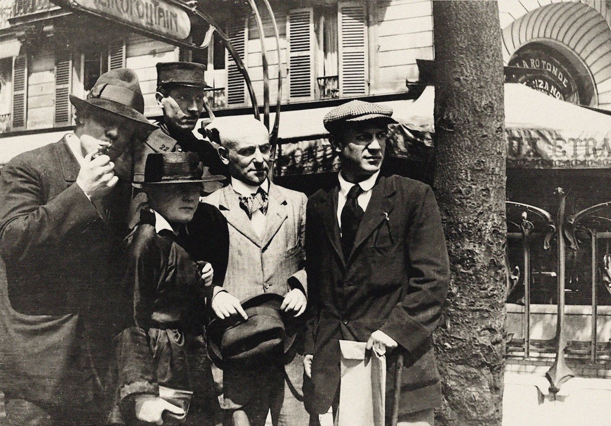 Jean Cocteau, Manuel Ortiz de Zárate, Henri-Pierre Roché, Marie Vassilieff, Max..., 1916. de Unbekannt