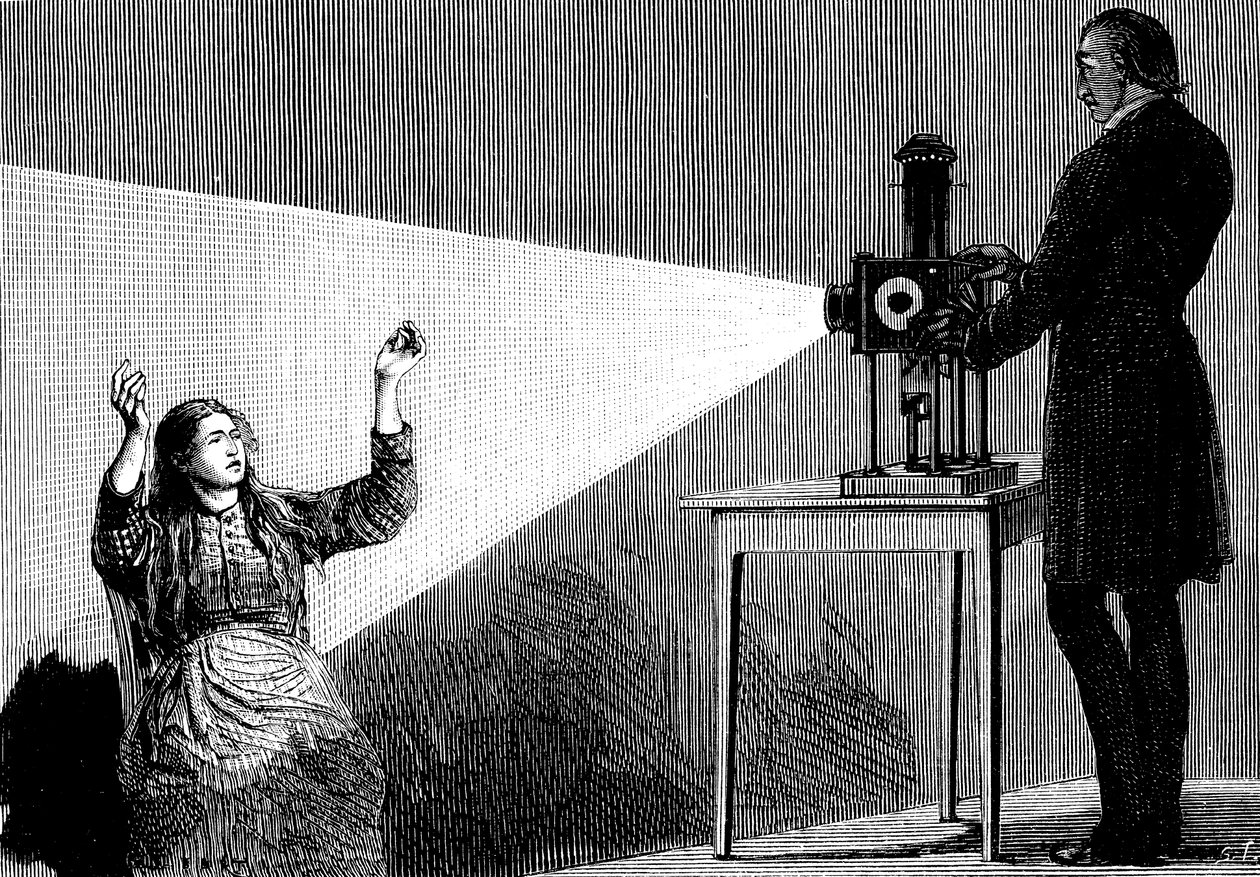 Jean Martin Charcot demonstrando hipnose, 1879 de Unbekannt