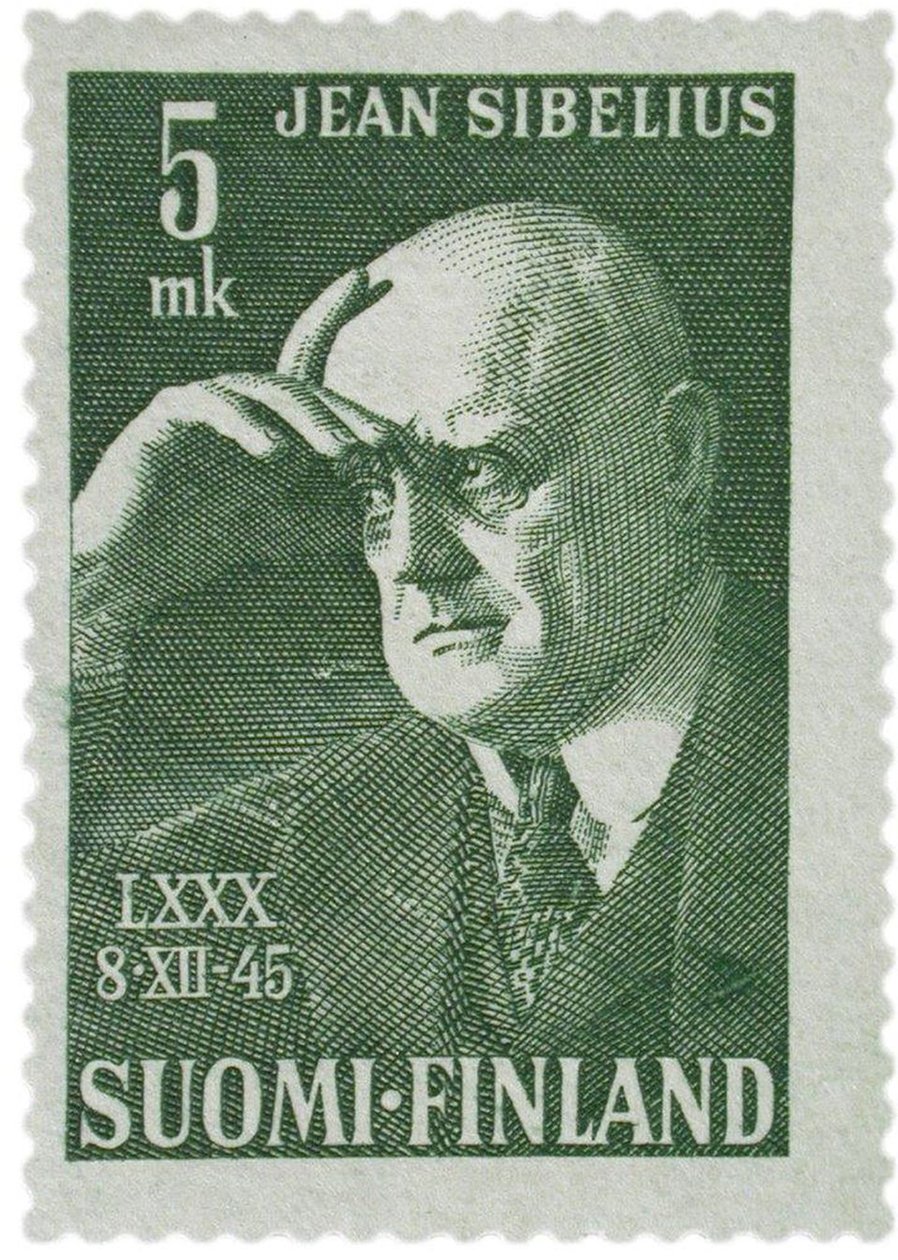 Selo postal de Jean Sibelius, 1945 de Unbekannt