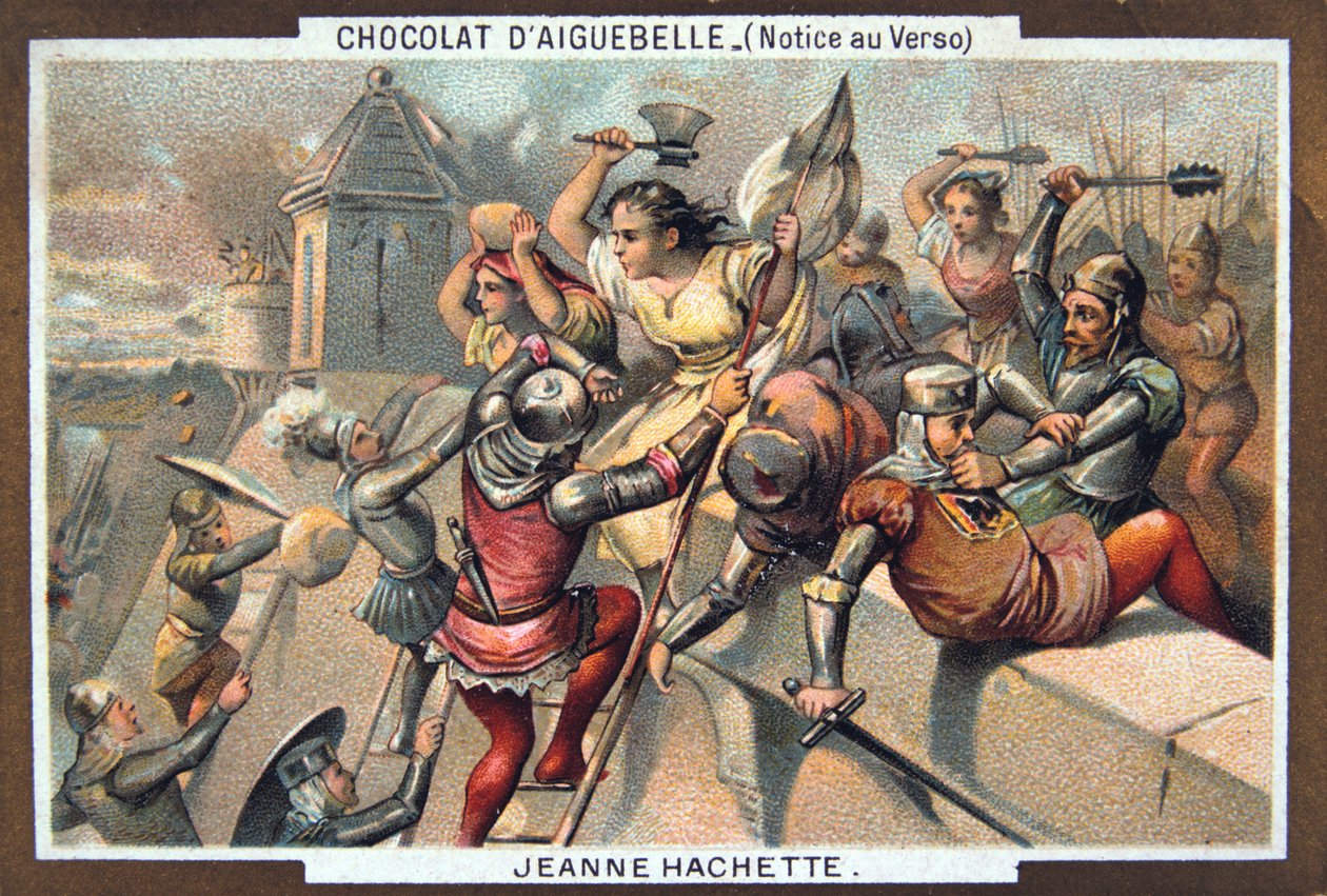 Jeanne Hachette defende Beauvais, 1472, século XIX de Unbekannt