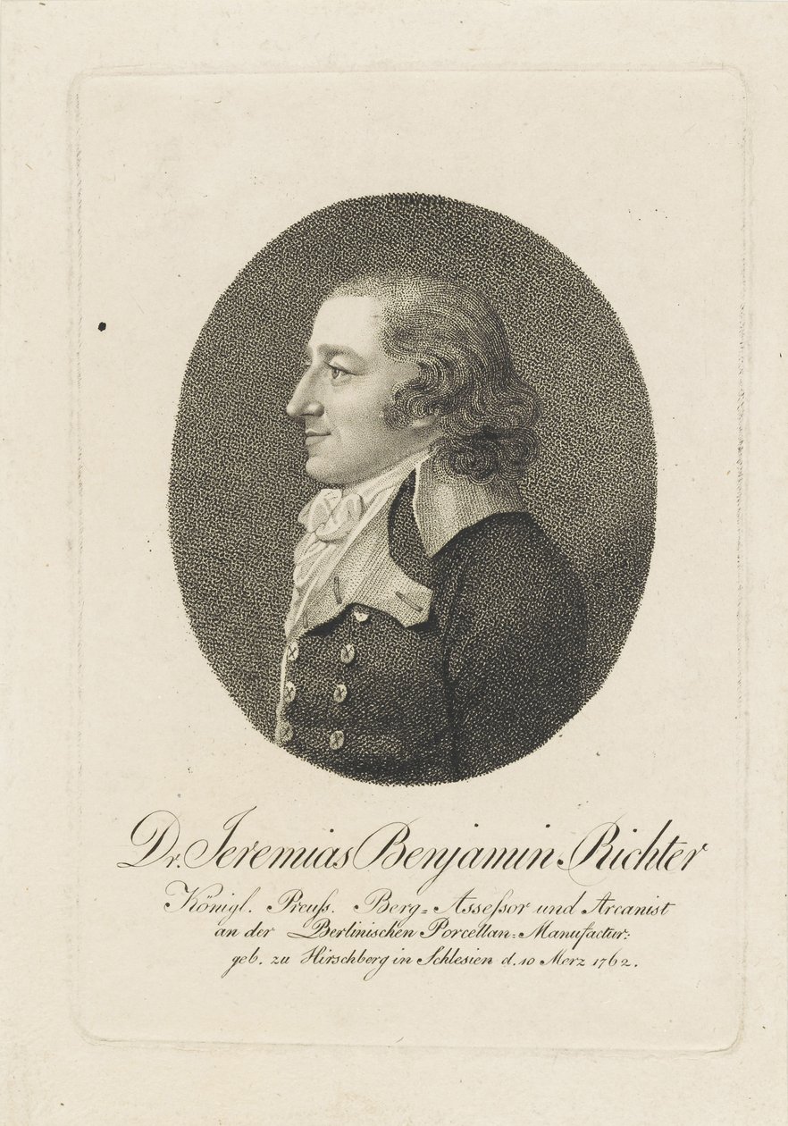 Jeremiah Benjamin Richter 1762-1807, c. 1800. de Unbekannt