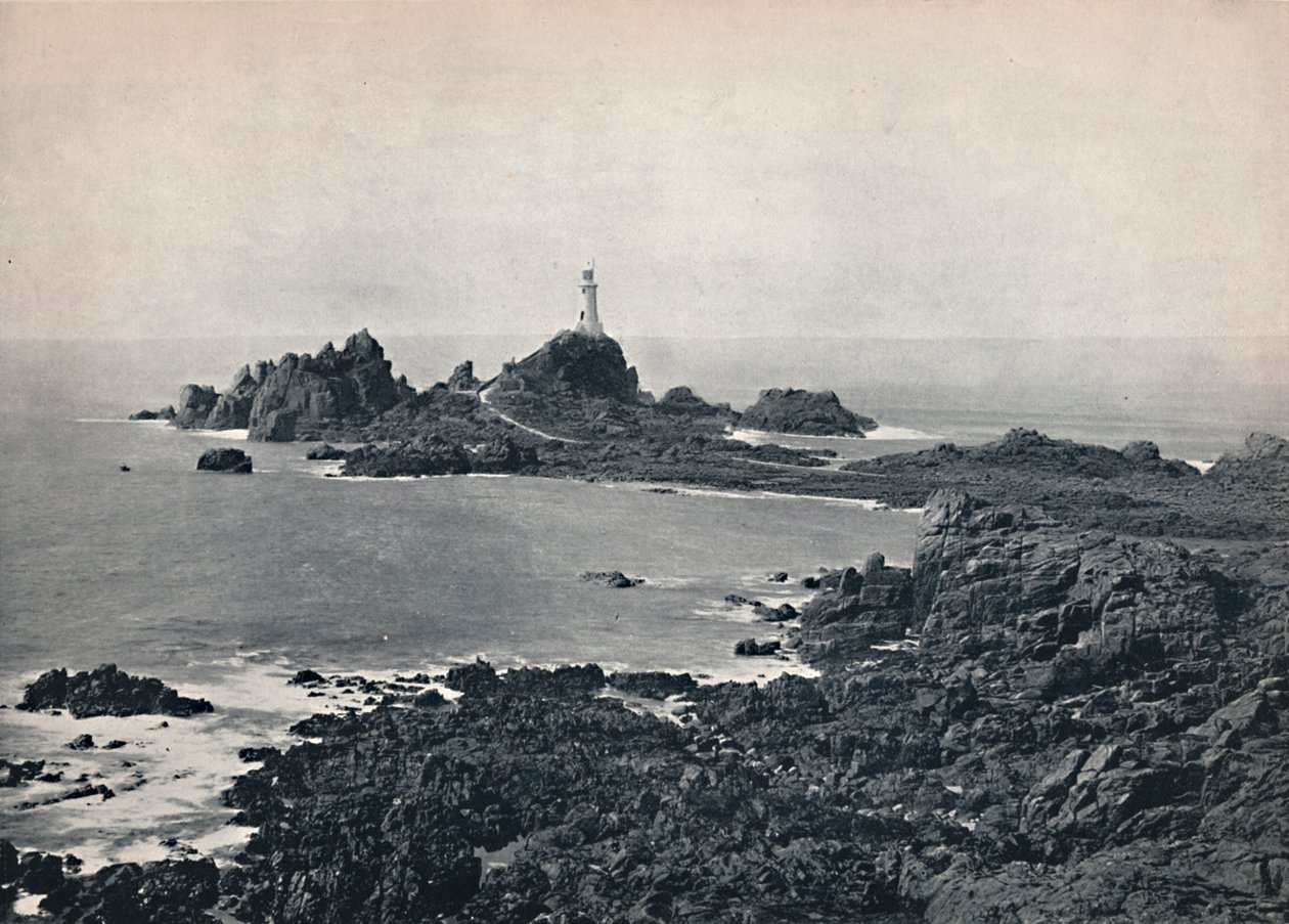 Jersey - La Corbiere Rock e farol, 1895 de Unbekannt