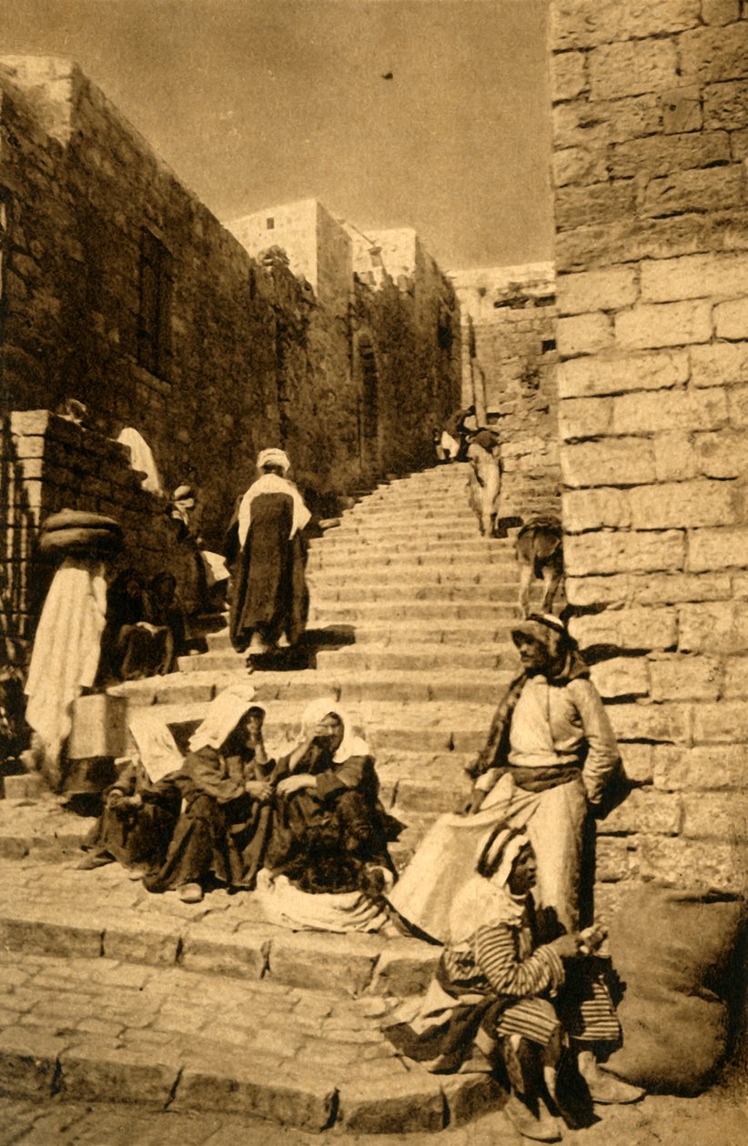 Jerusalém - uma rua, c1918-c1939. de Unbekannt