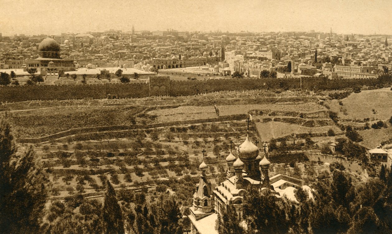 Jerusalém do Monte das Oliveiras, c1918-c1939. de Unbekannt