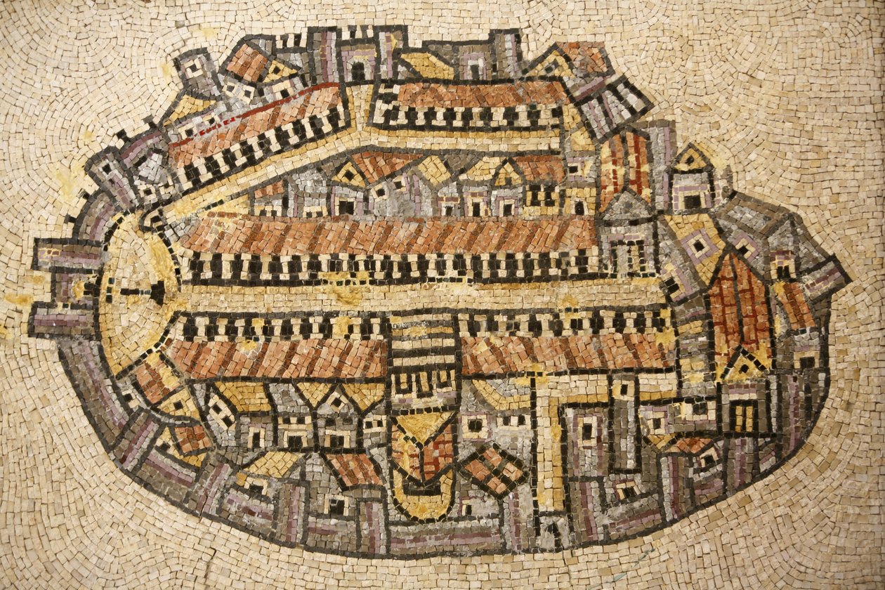mosaico do templo de Jerusalém, Jerusalém, Israel de Unbekannt