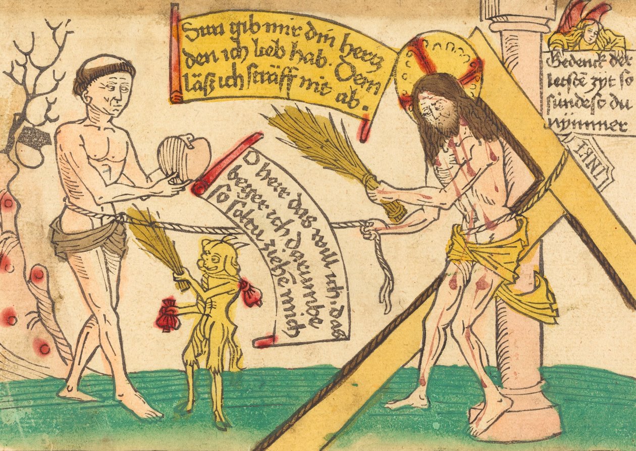 Jesus atraindo os fiéis de coração, 14801490. de Unbekannt