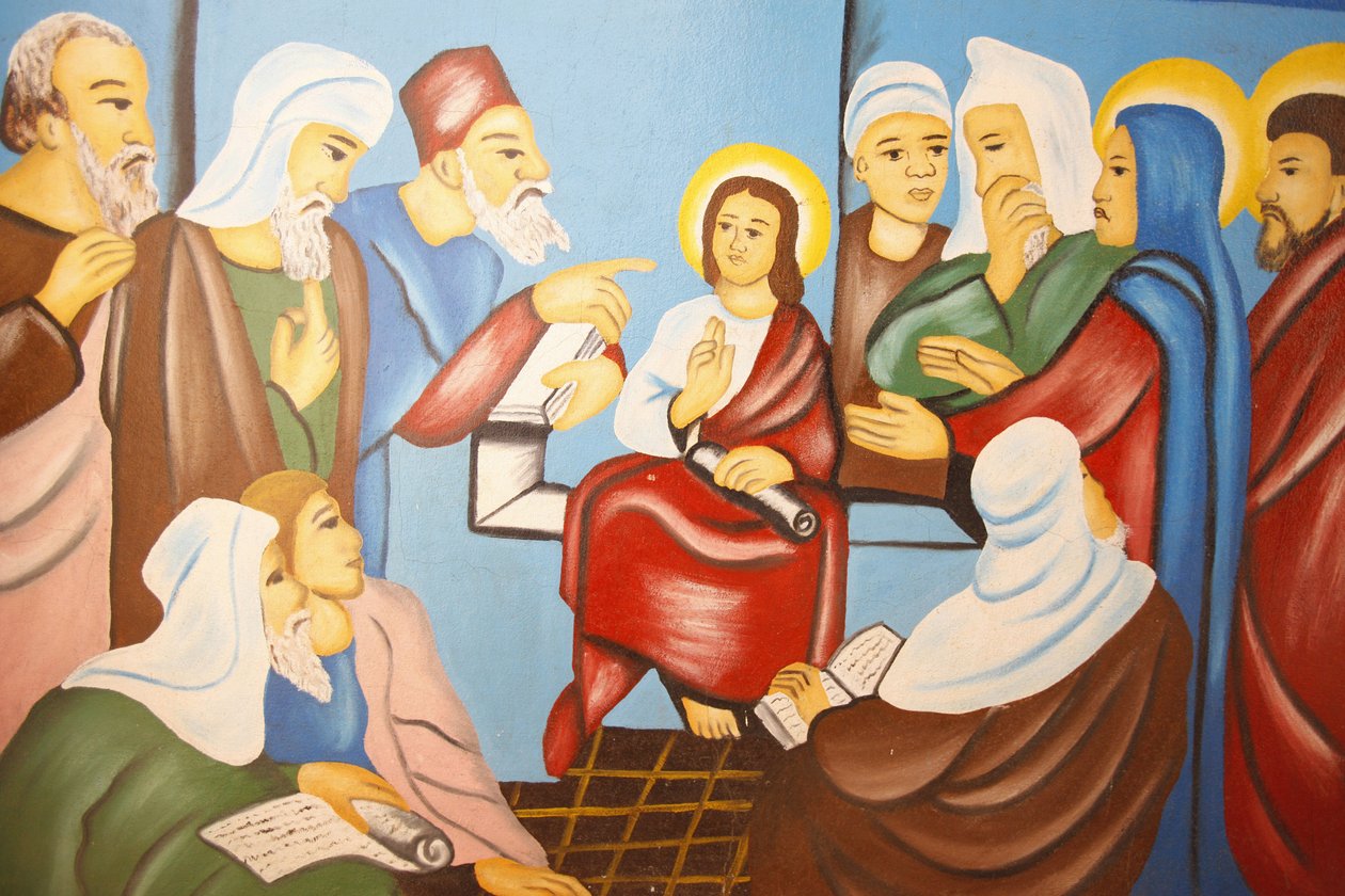 Jesus na pintura da sinagoga na catedral de Kpalime, Lome, Togo de Unbekannt