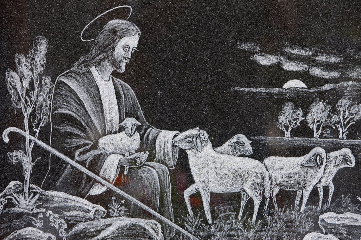 Jesus, o bom pastor, Saint-Nicolas de Veroce, França de Unbekannt