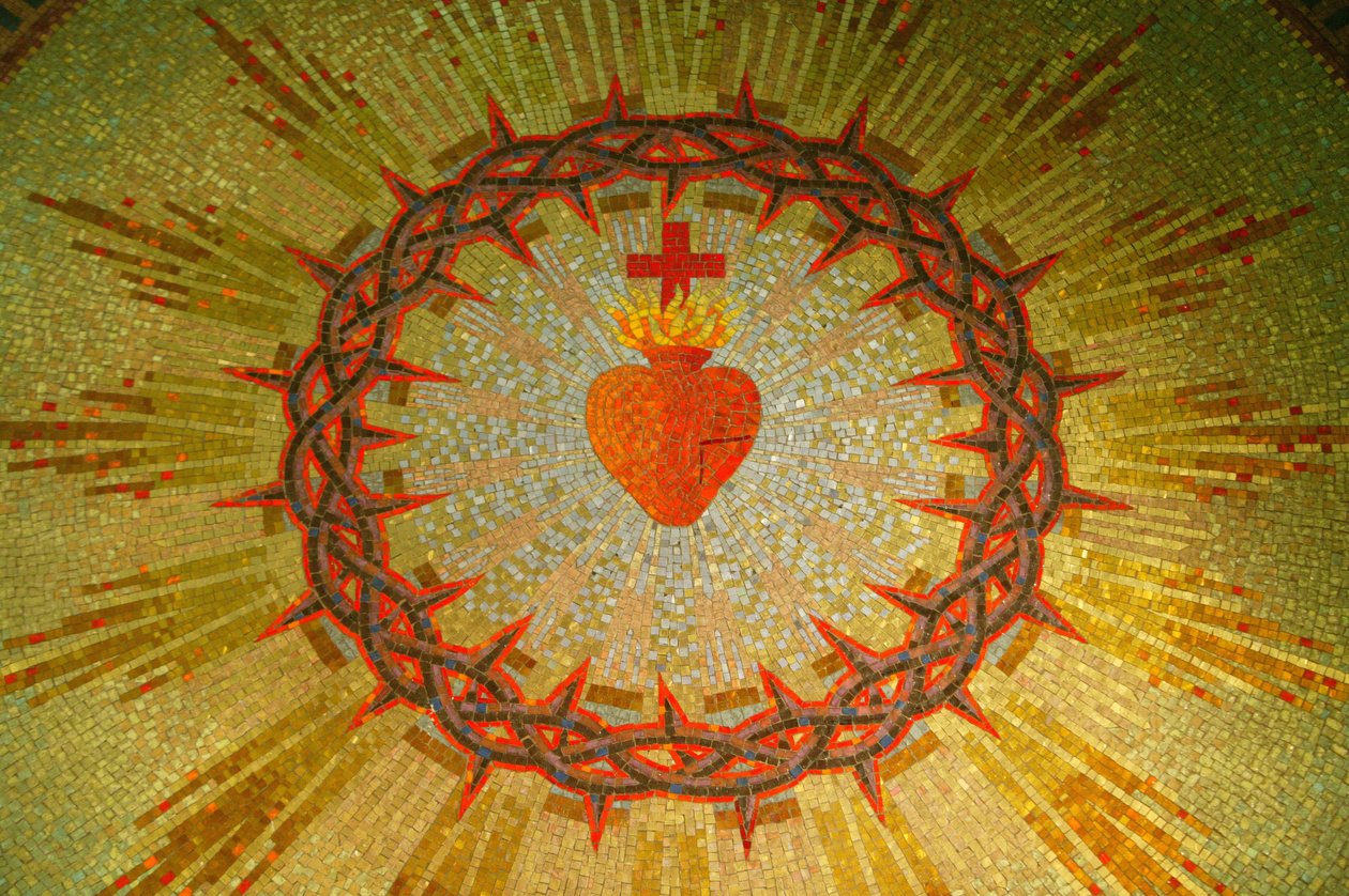 O coração sagrado de Jesus. Capela das Aparições Paray le Monial France de Unbekannt
