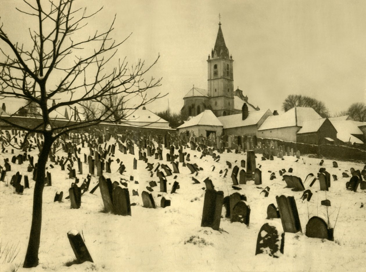 Cemitério judeu, Mattersburg, Burgenland, Áustria, c1935. de Unbekannt