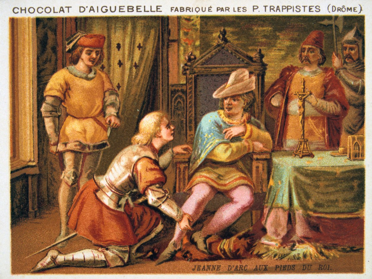 Joana d&39;Arc aos pés de Carlos VII, c1429, final do século XIX de Unbekannt