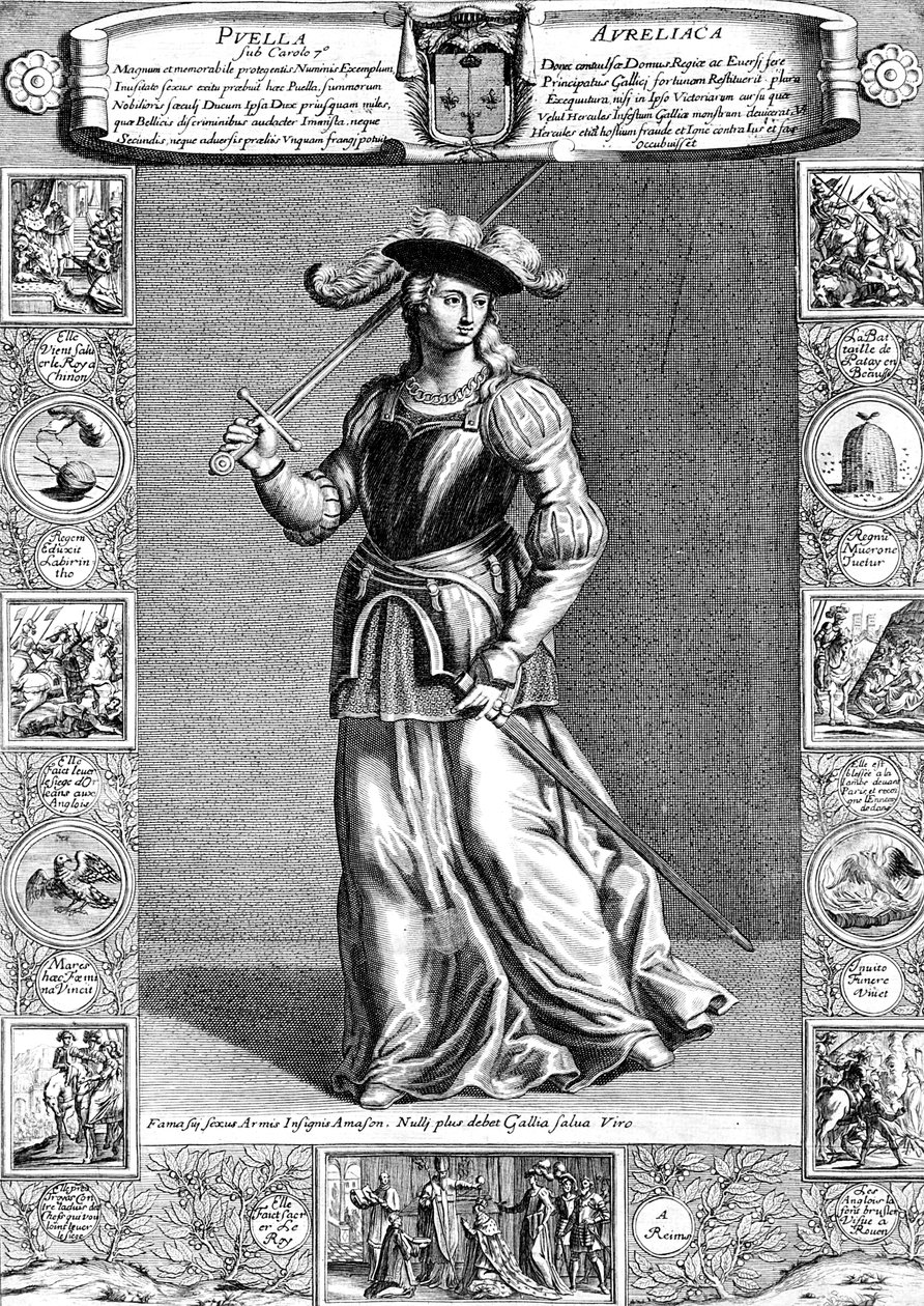 Joana d&39;Arc, a empregada doméstica de Orleans, patriota francês do século XV e mártir, século XVIII de Unbekannt