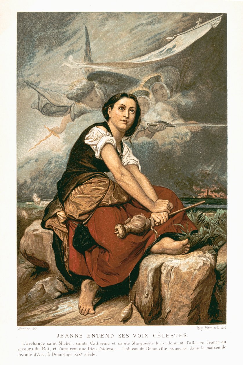 Joana d&39;Arc, a Dama de Orleans, patriota e mártir francês do século XV, meados do século XIX de Unbekannt