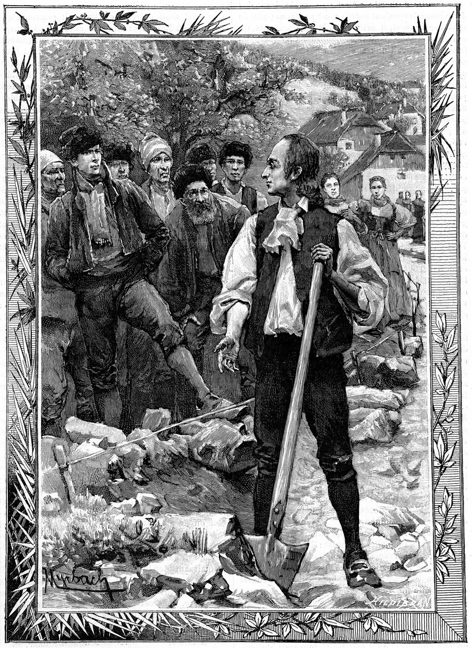 Johann Friedrich Oberlin, filantropo luterano, c1800 c1880 de Unbekannt