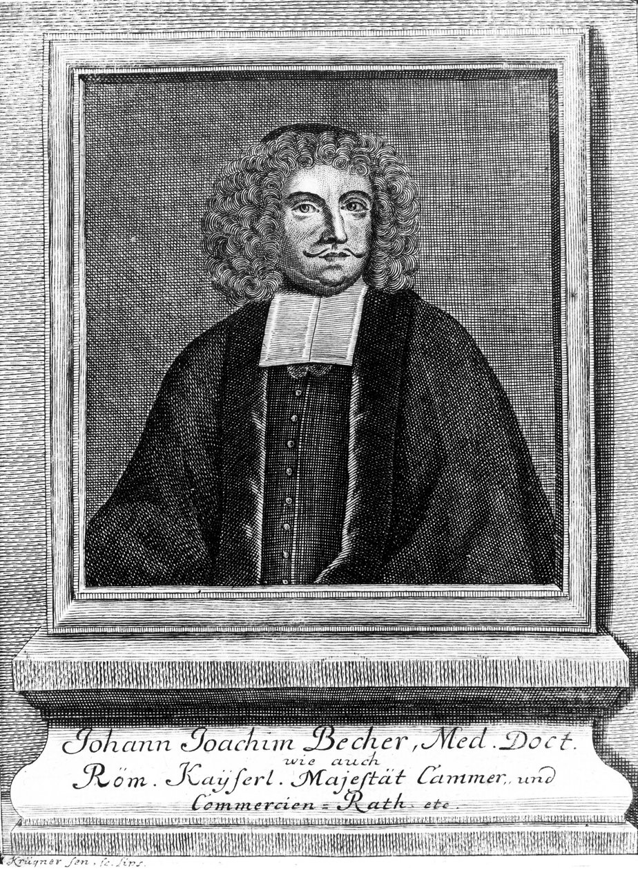 Johann Joachim Becher, médico e químico alemão, c 1670s de Unbekannt