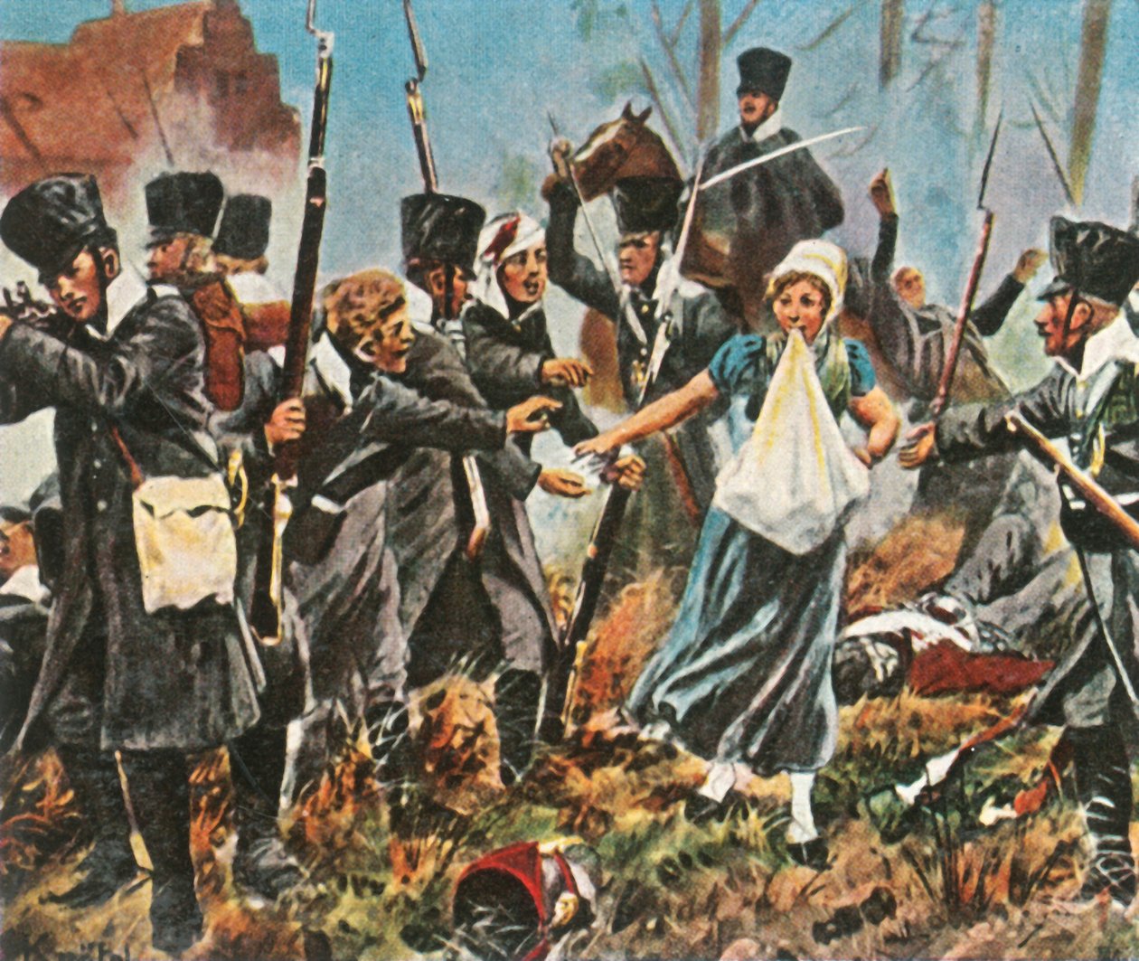 Johanna Stegen na luta em Lüneburg, 2 de abril de 1813, 1936. de Unbekannt