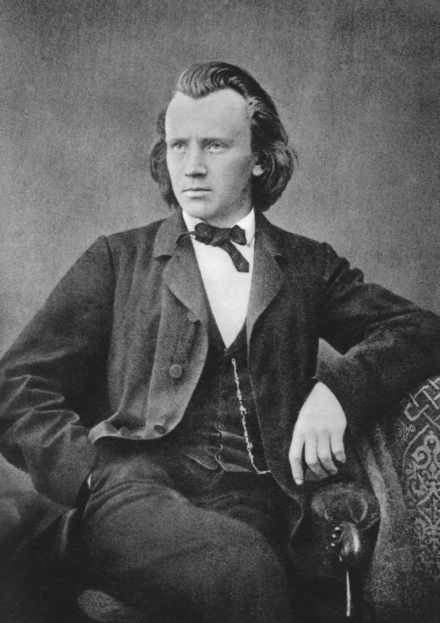Johannes Brahms 1833-1897, compositor e pianista alemão, c1866 de Unbekannt