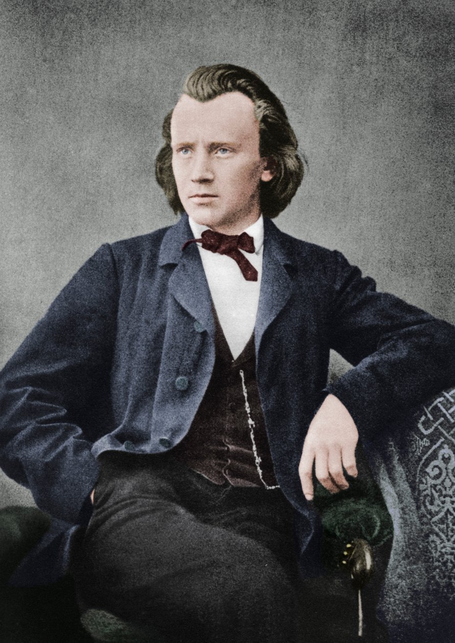 Johannes Brahms 1833-1897, compositor e pianista alemão, c1866 de Unbekannt