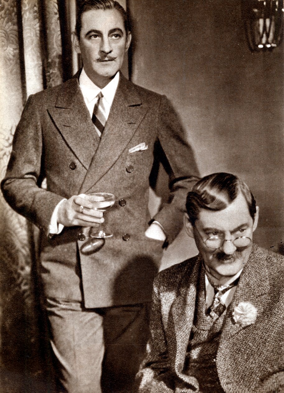 John 1882-1942 e Lionel 1878-1954 Barrymore, atores americanos de teatro e cinema de Unbekannt