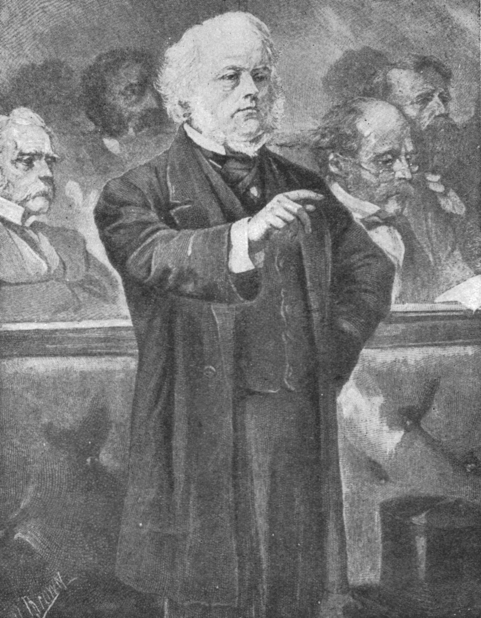 John Bright falando na Câmara dos Comuns, c1880s, 1901. de Unbekannt