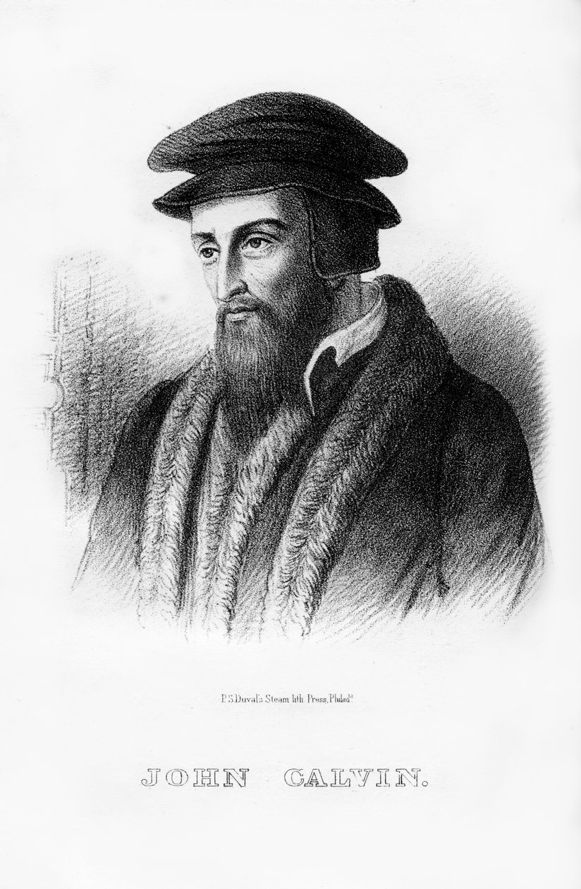John Calvin, teólogo cristão francês, 1854 de Unbekannt
