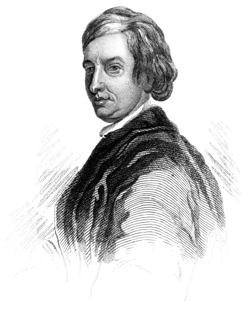 John Dryden, poeta inglês do século XVII, crítico literário e dramaturgo, c1850 de Unbekannt