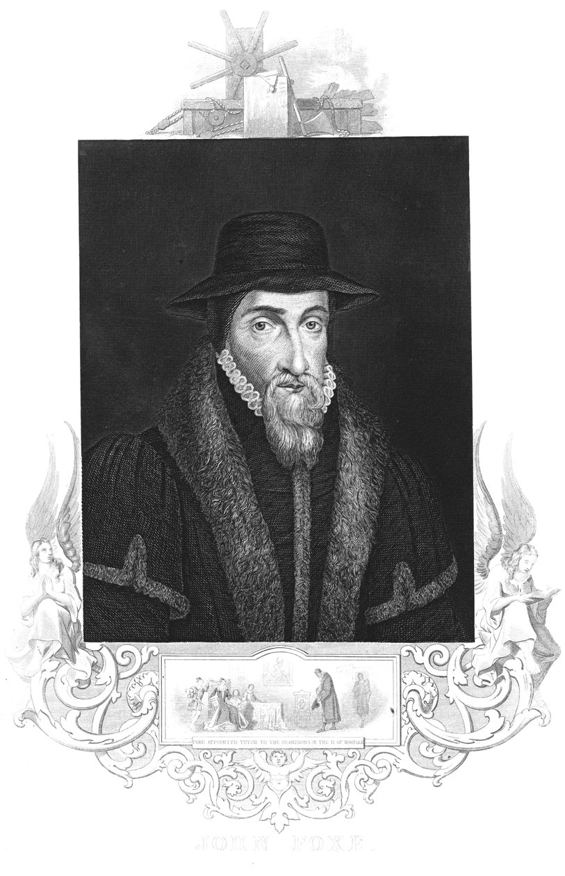 John Foxe, martirologista inglês do século XVI, c1880 de Unbekannt