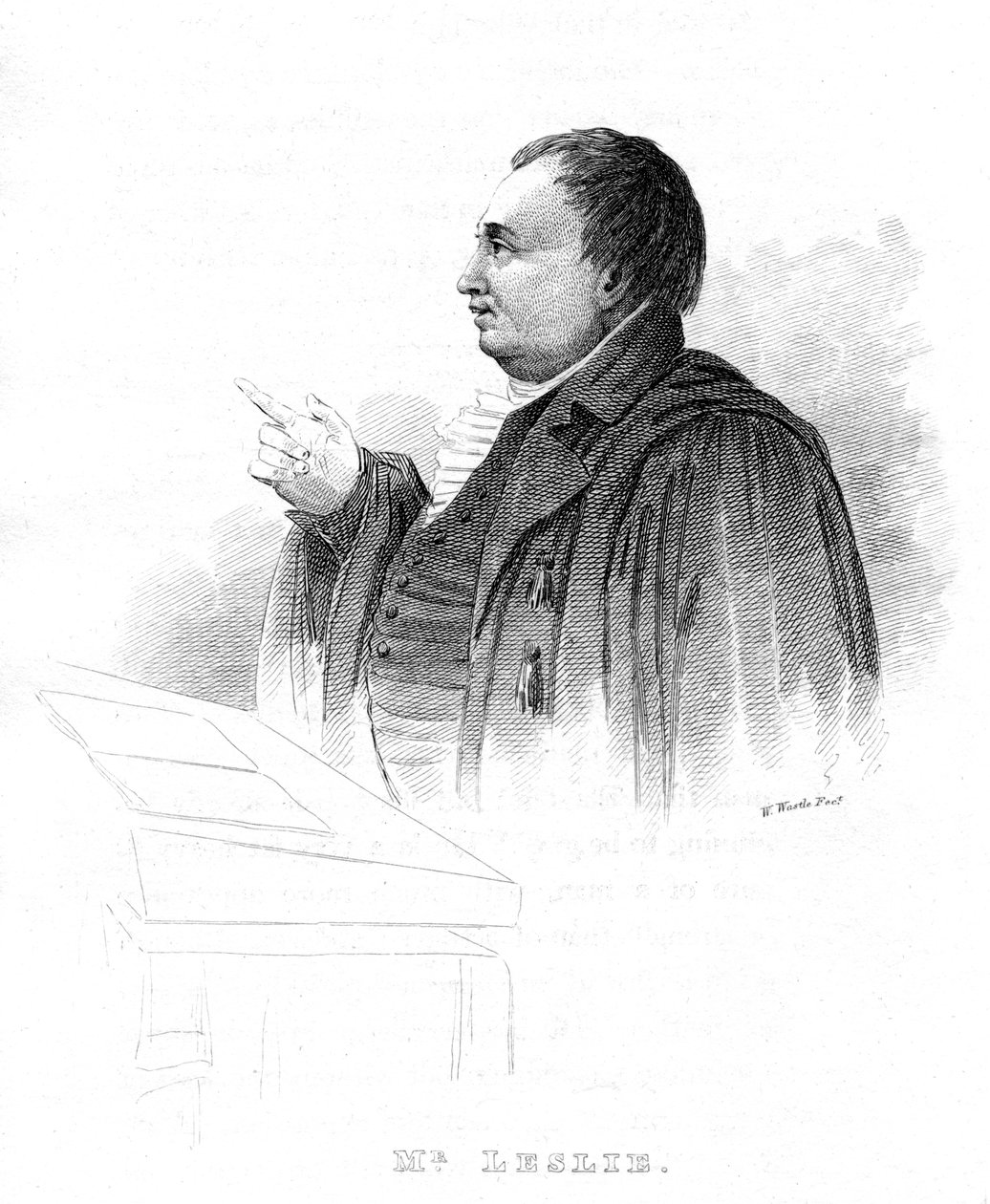 John Leslie 1766-1832, filósofo e físico natural escocês, palestrando, século XIX de Unbekannt