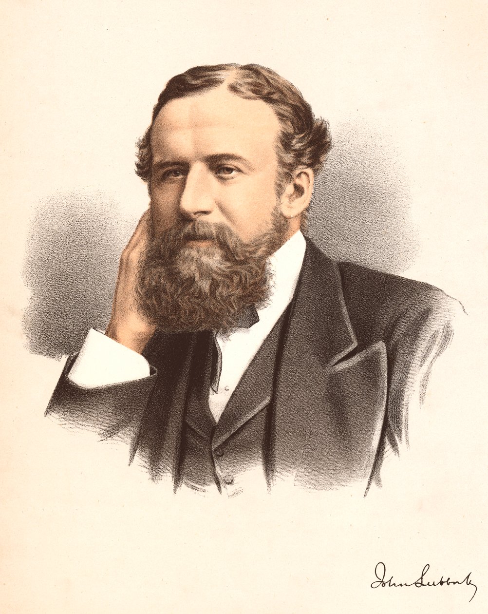 John Lubbock, primeiro Barão Avebury, banqueiro inglês, arqueólogo, naturalista e político, c1880 de Unbekannt