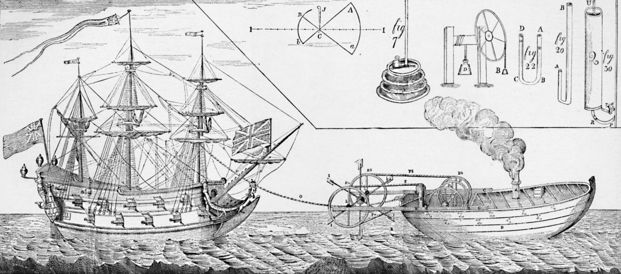 Rebocador a vapor Jonathan Hullss, 1736, 1904 de Unbekannt