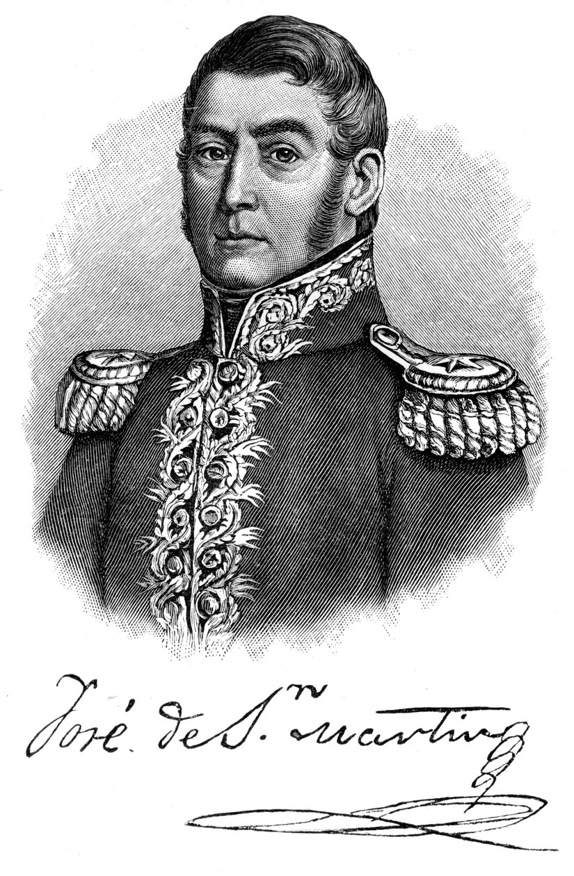 José de San Martin, general argentino do século XIX e líder da independência, 1901 de Unbekannt