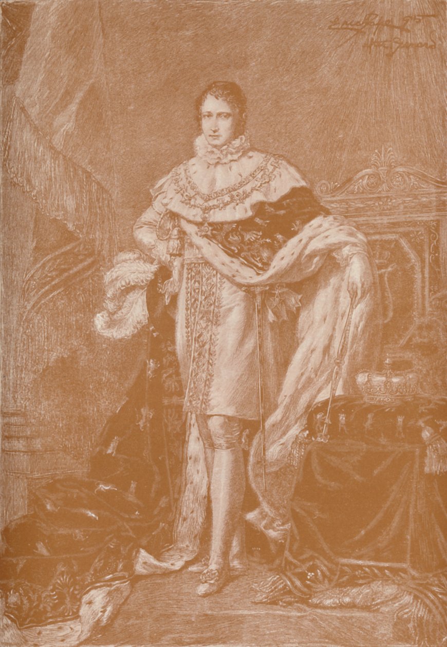 Joseph Bonaparte - rei de Nápoles, rei de Espanha, conde de Survilliers, c1808, 1896 de Unbekannt