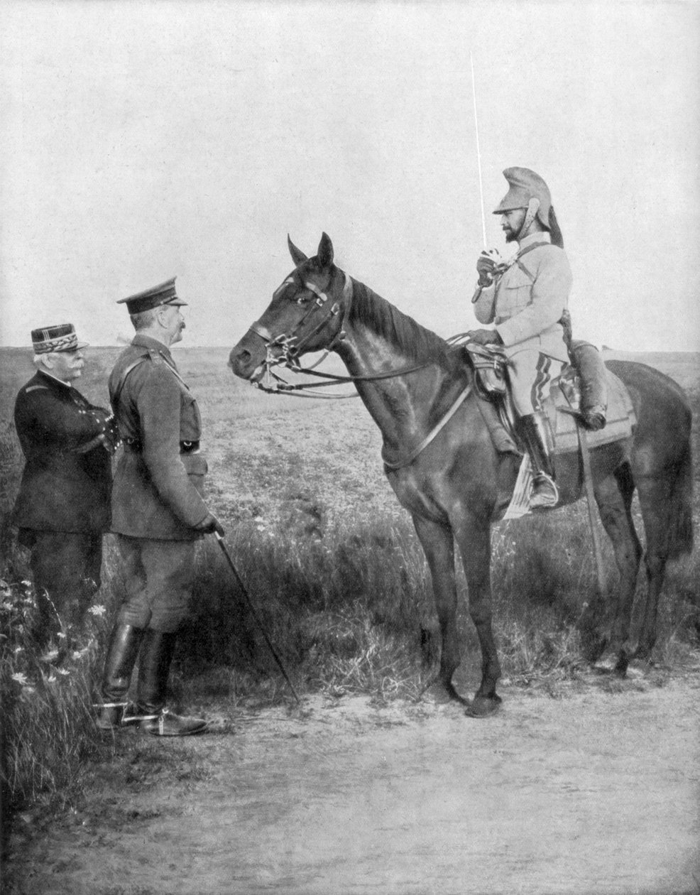Joseph Joffre, Lord Kitchener e General Baratier, França, Primeira Guerra Mundial, 16 de agosto de 1915 de Unbekannt