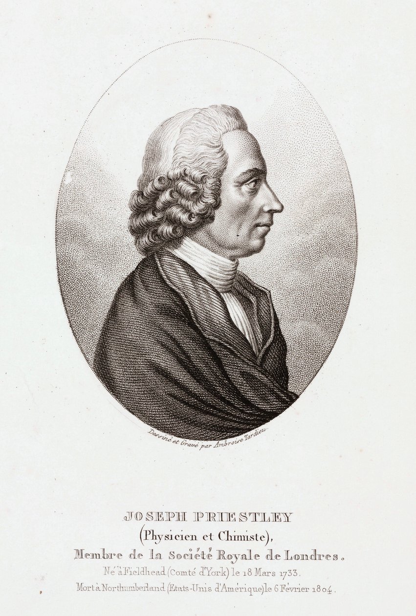 Joseph Priestley, teólogo e químico anglo-americano, c 1780 de Unbekannt