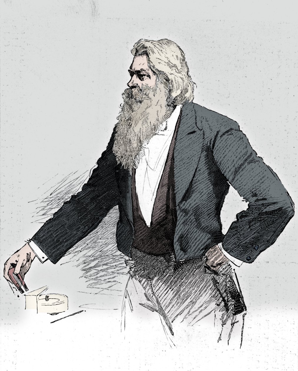 Joseph Wilson Swan, físico e químico britânico, demonstrando eletromagnetismo, 1889 de Unbekannt