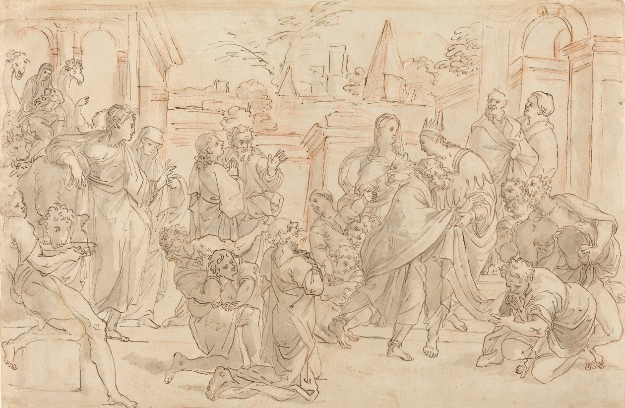 José e seu irmão no Egito [verso], século XVII. de Unbekannt