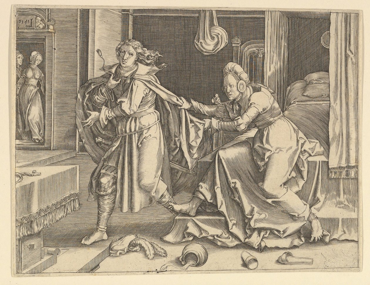 Cópia da esposa de Joseph e Potifar, século XVII. de Unbekannt