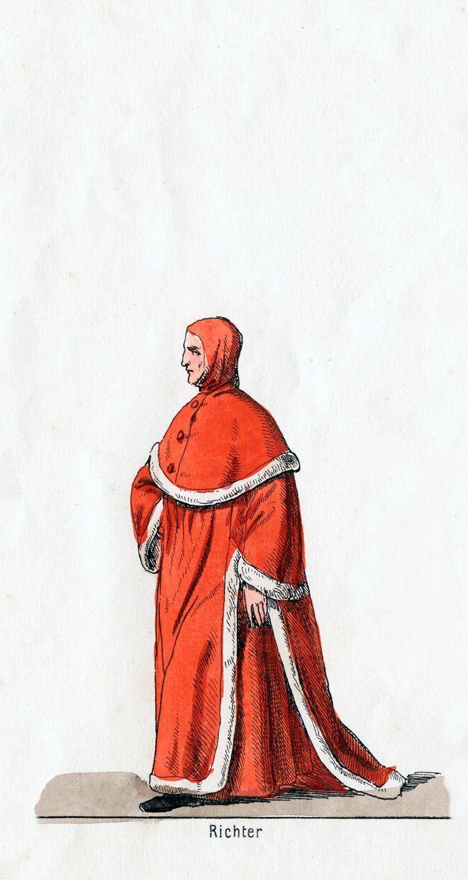 Juiz, figurino da peça de Shakespeares, Henrique VIII, século XIX de Unbekannt