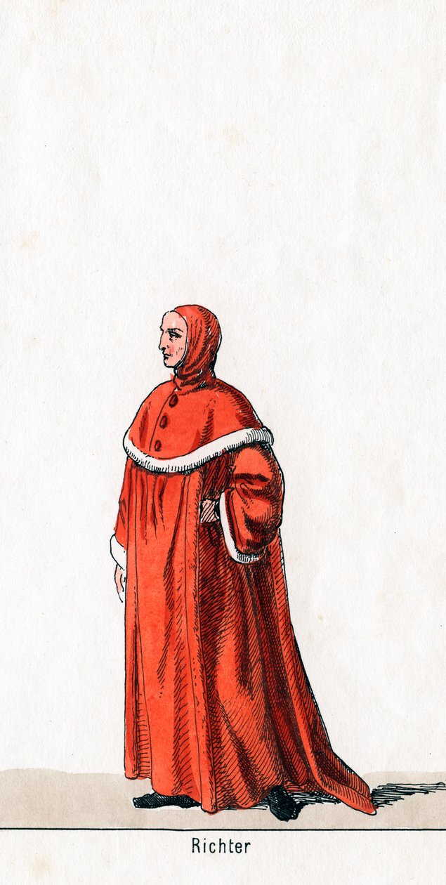 Juiz, figurino da peça de Shakespeares, Henrique VIII, século XIX de Unbekannt