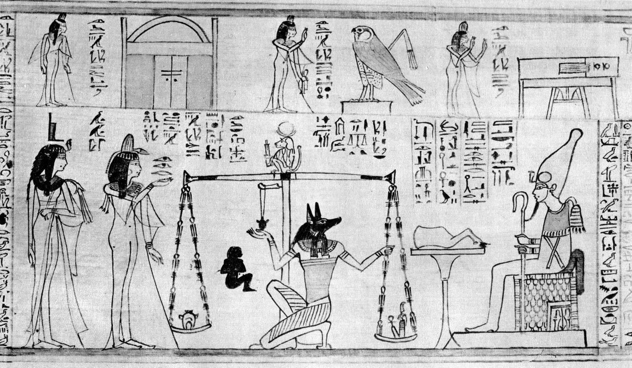Julgamento dos Mortos, do Templo de Deir-el-Bahari, Egito, cerca de 1025 aC 1936 de Unbekannt