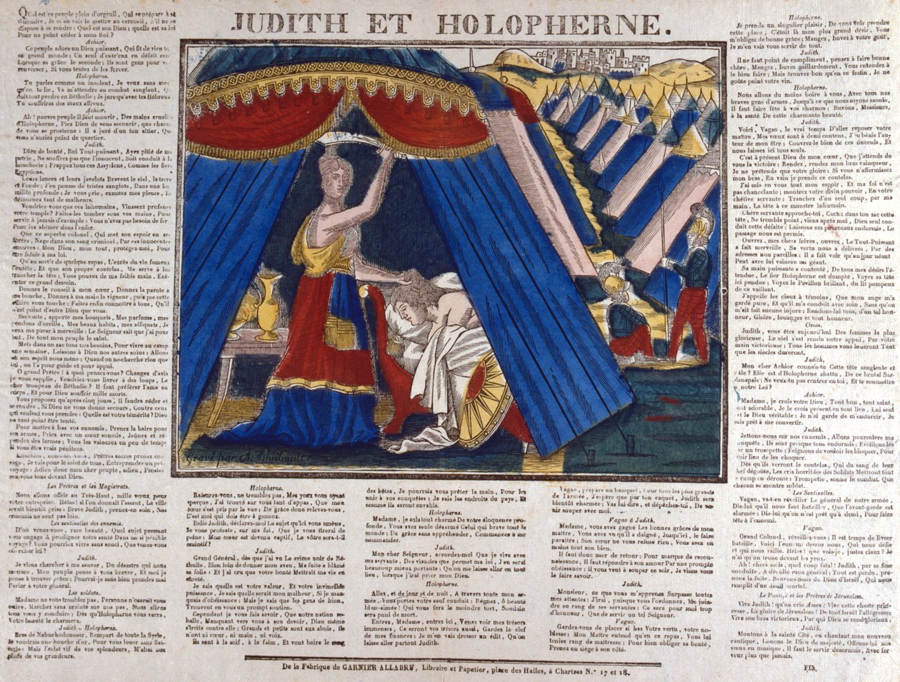 Judith matando o general assírio Holofernes, século XIX de Unbekannt