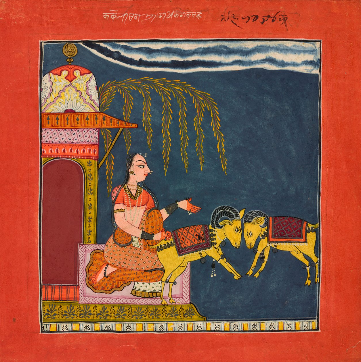 Kachheli Ragini, De um Ragamala, Ka. 1710. de Unbekannt