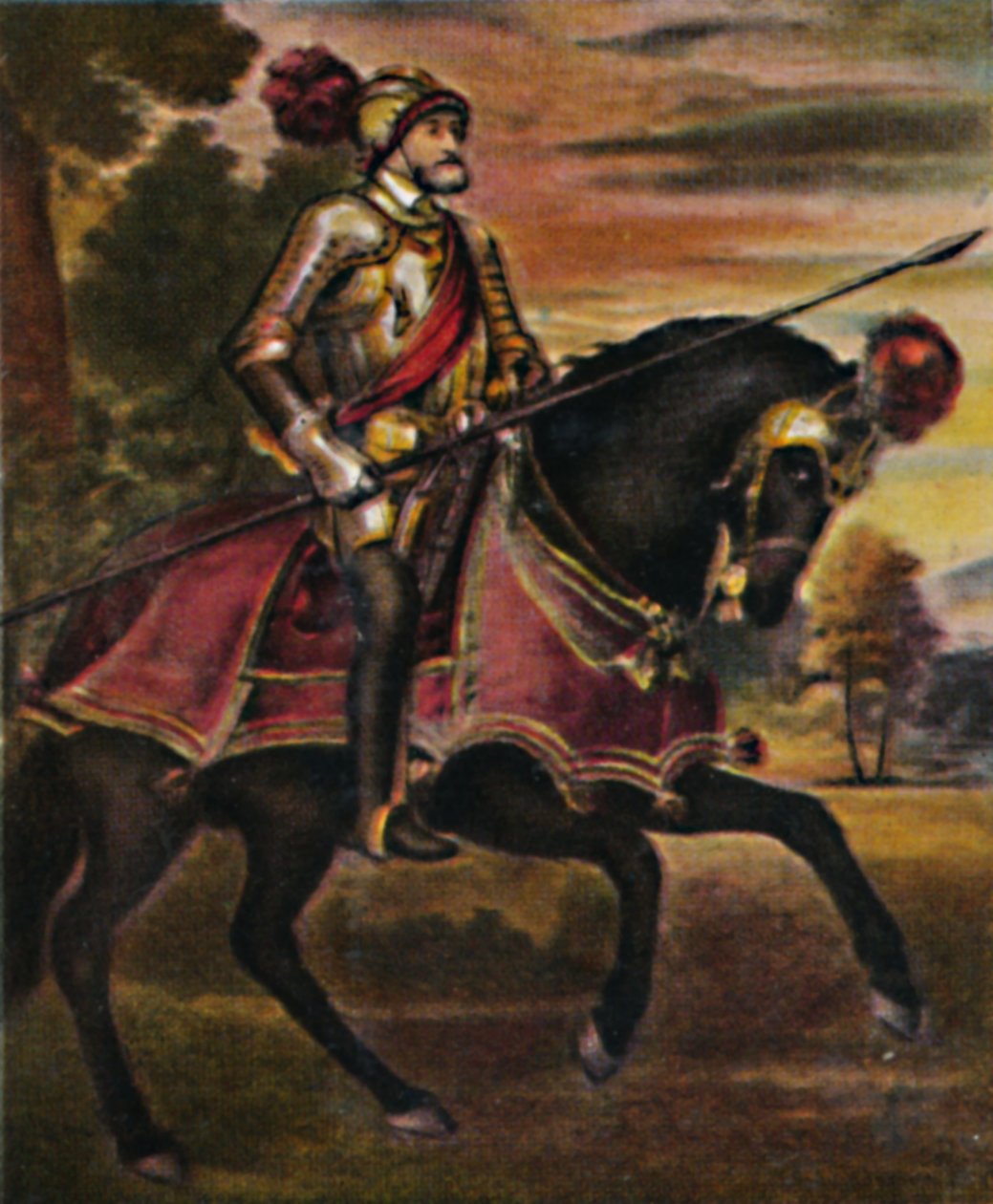 Imperador Carlos V. 1500-1558. - Pintura de Ticiano, 1934. de Unbekannt