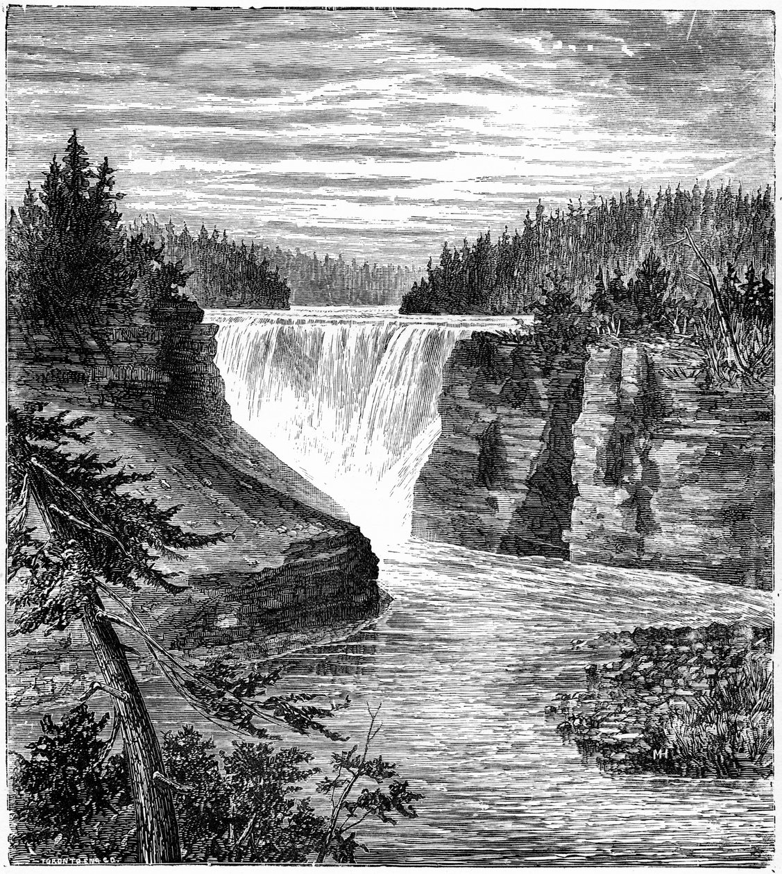 Cataratas de Kakabeka, Ontário, Canadá, 1877 de Unbekannt