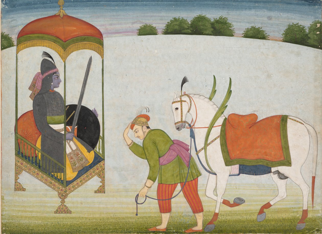 Kalki Avatar, a Encarnação Futura de Vishnu: Página de um Manuscrito Disperso, ca. 1760-70. de Unbekannt